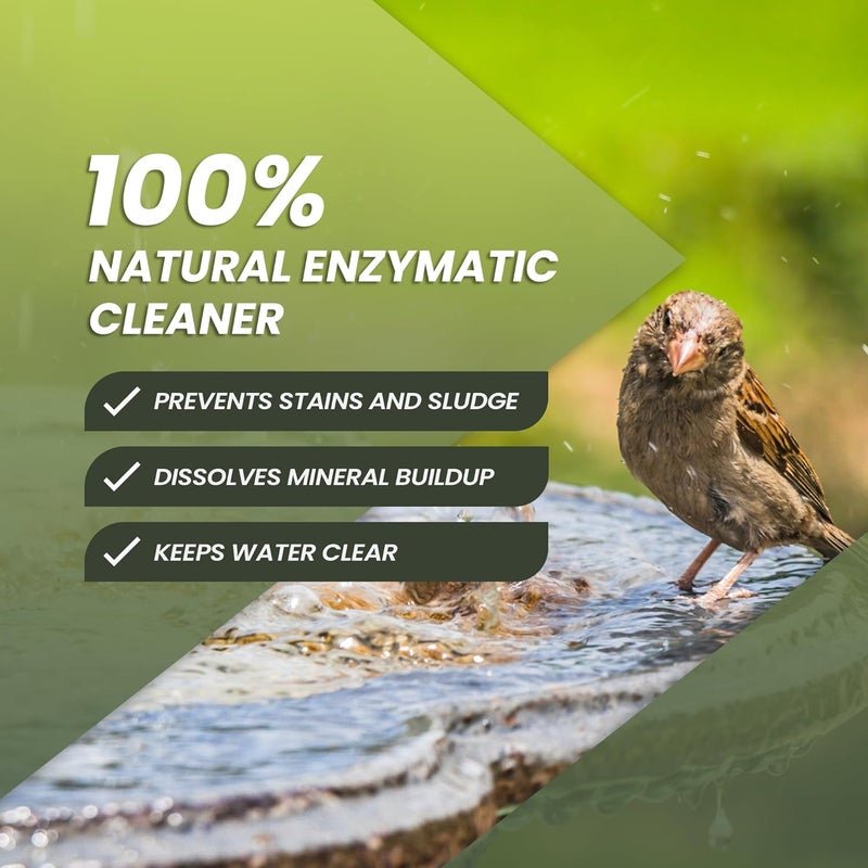 Not Rocket Sciences 16oz Bird Bath Cleaner, Cleans 80 Gallons of Water, Ideal Fountain Cleaner Safe for Birds, Bird Bath Fountains Clarifier, Liquid Birdbath and Fountain Maintenance, Promotes Clean & Clear Water - Image 3